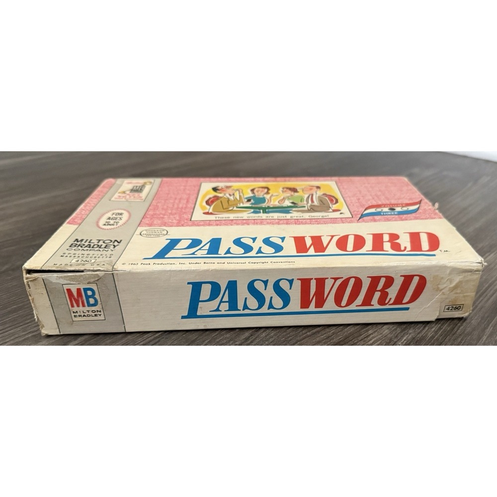 Vintage 1962 Password 12th Edition Board Game 4260 Milton Bradley Complete New - Picture 5 of 12